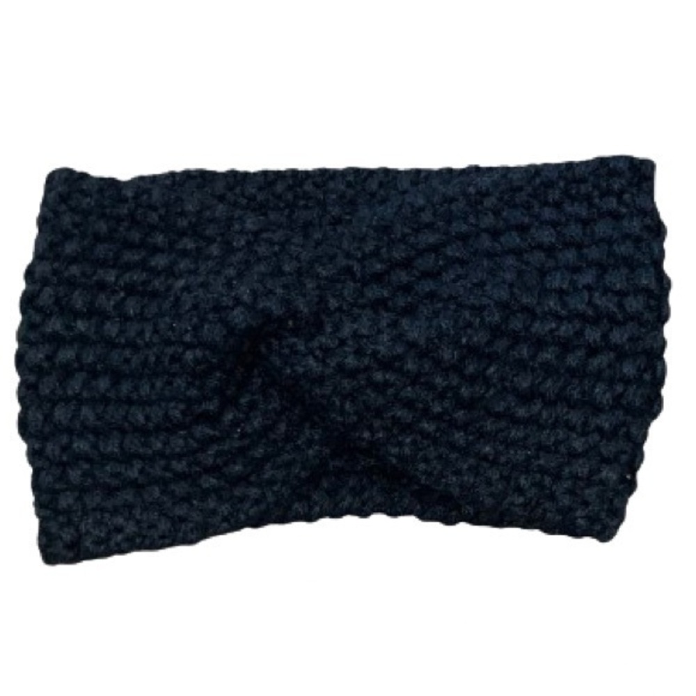 Black loose knit headband